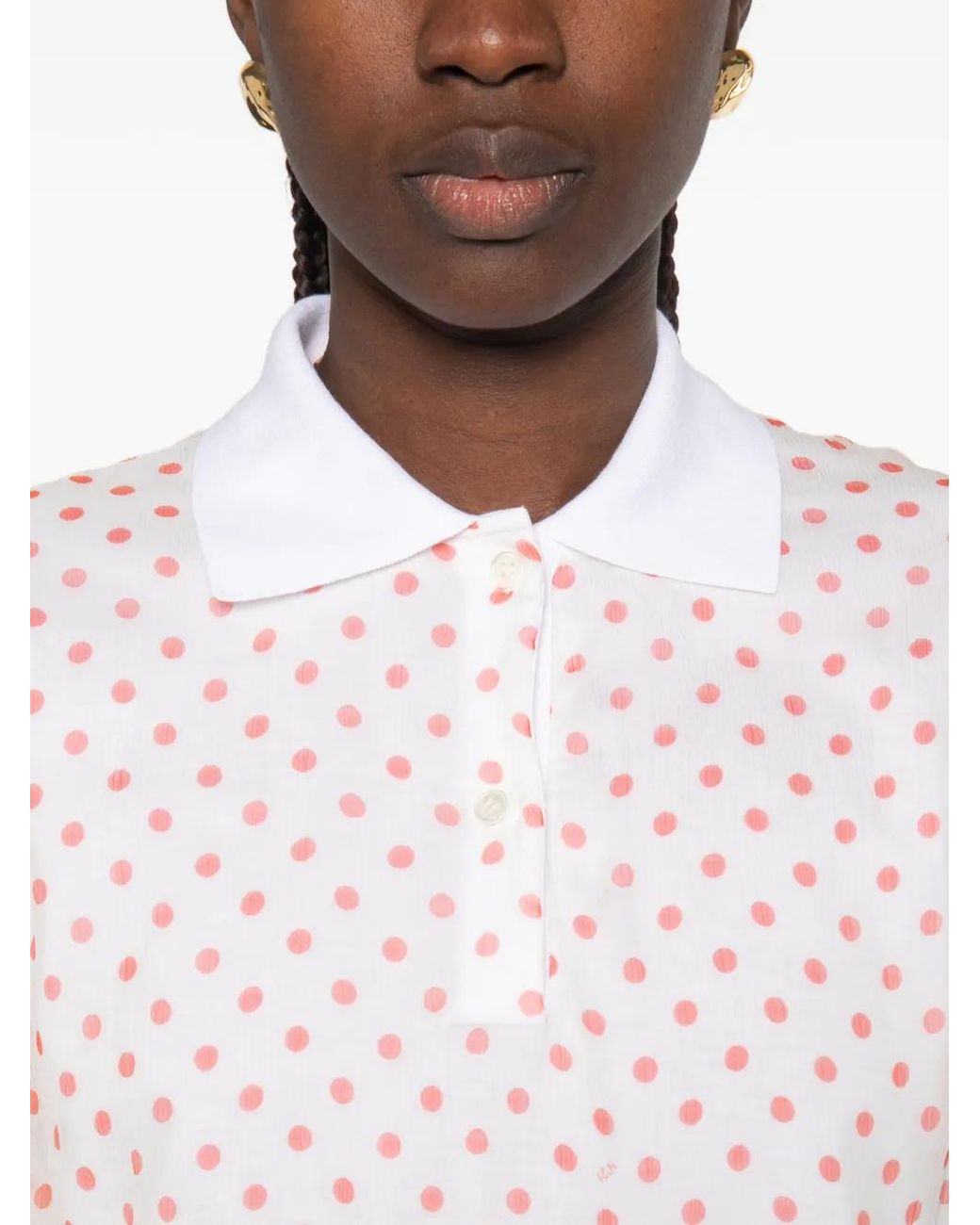 N°21 White Polka Dot Polo Shirt