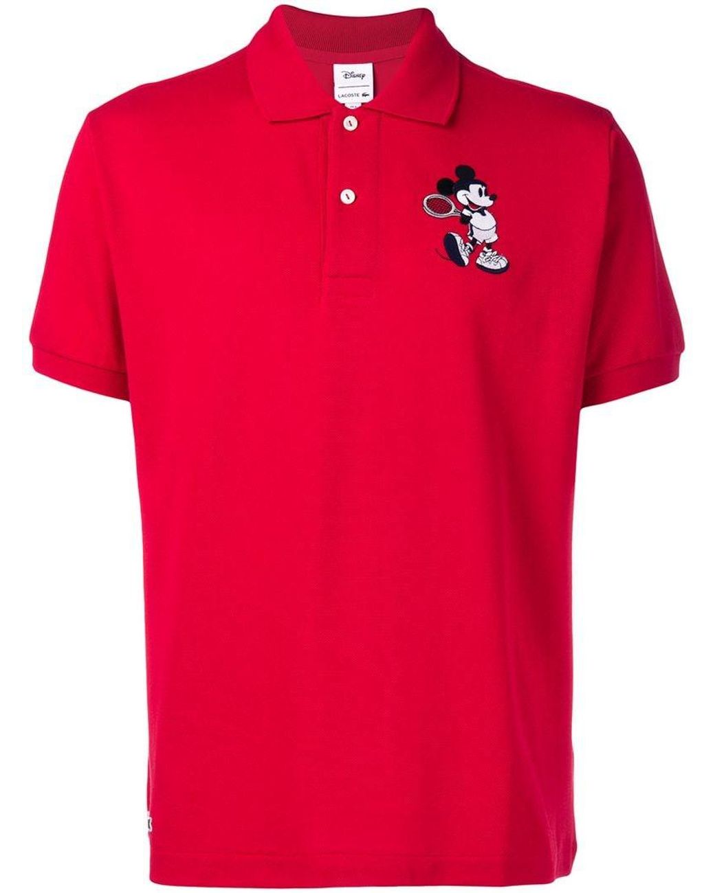 Lacoste Mickey Mouse Polo Shirt in Red for Men | Lyst