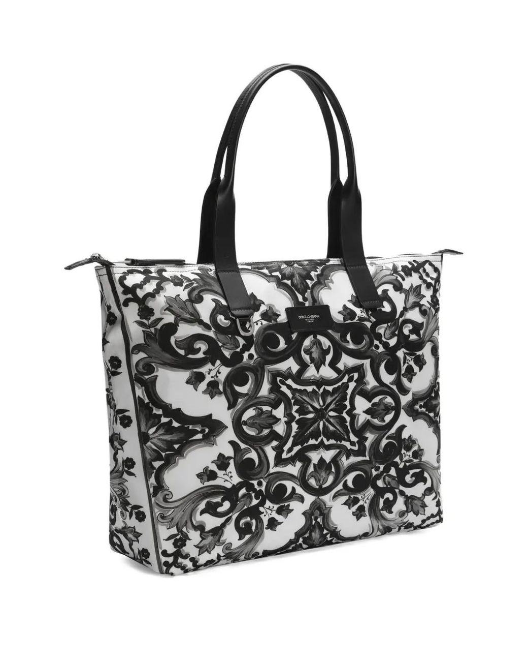 Dolce & Gabbana Black Graphic-Print Tote Bag for men