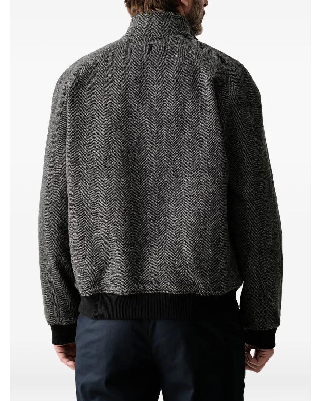 Trussardi Natural Veste Réversible À Motif De Chevrons for men