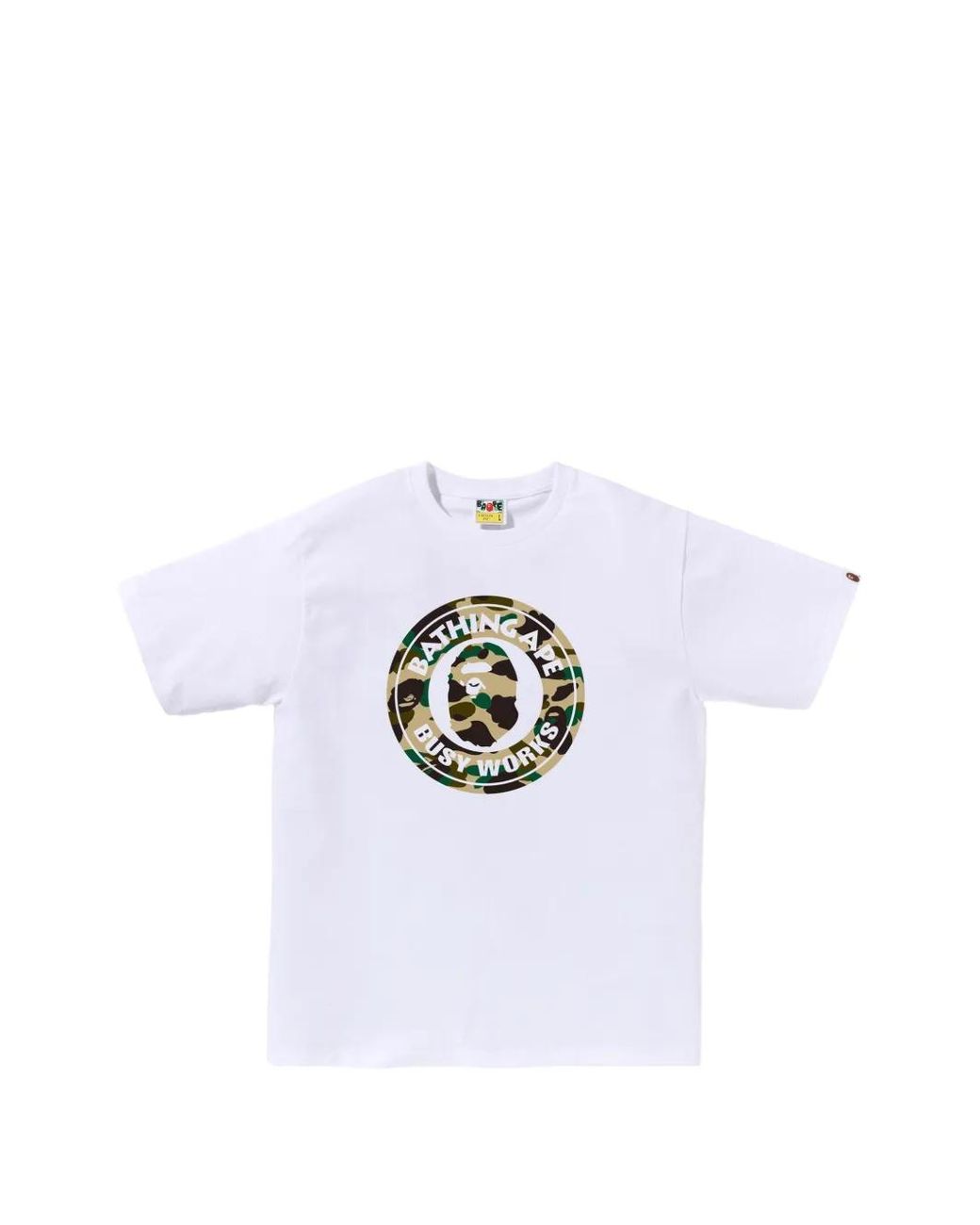 A Bathing Ape White Busy Works Camouflage-Print T-Shirt for men