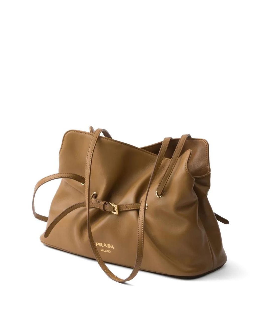 Prada Brown Dada Small Nappa Leather Bag
