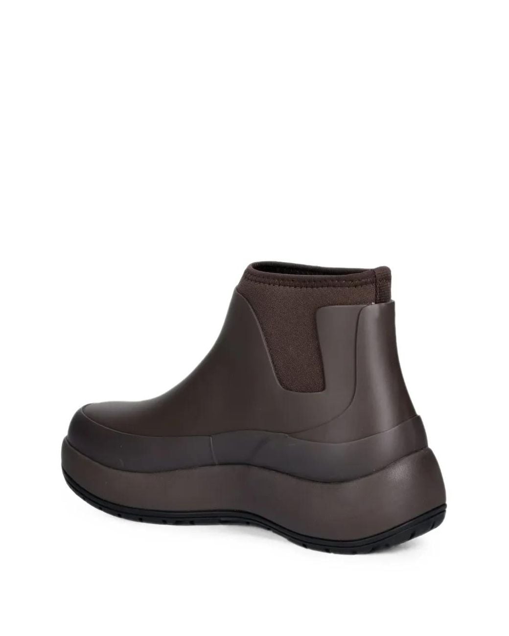 Rains Brown Chunky-Sole Ankle Boots