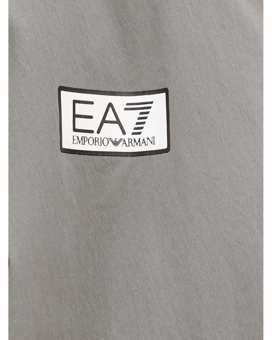 EA7 Gray Veste À Patch Logo for men