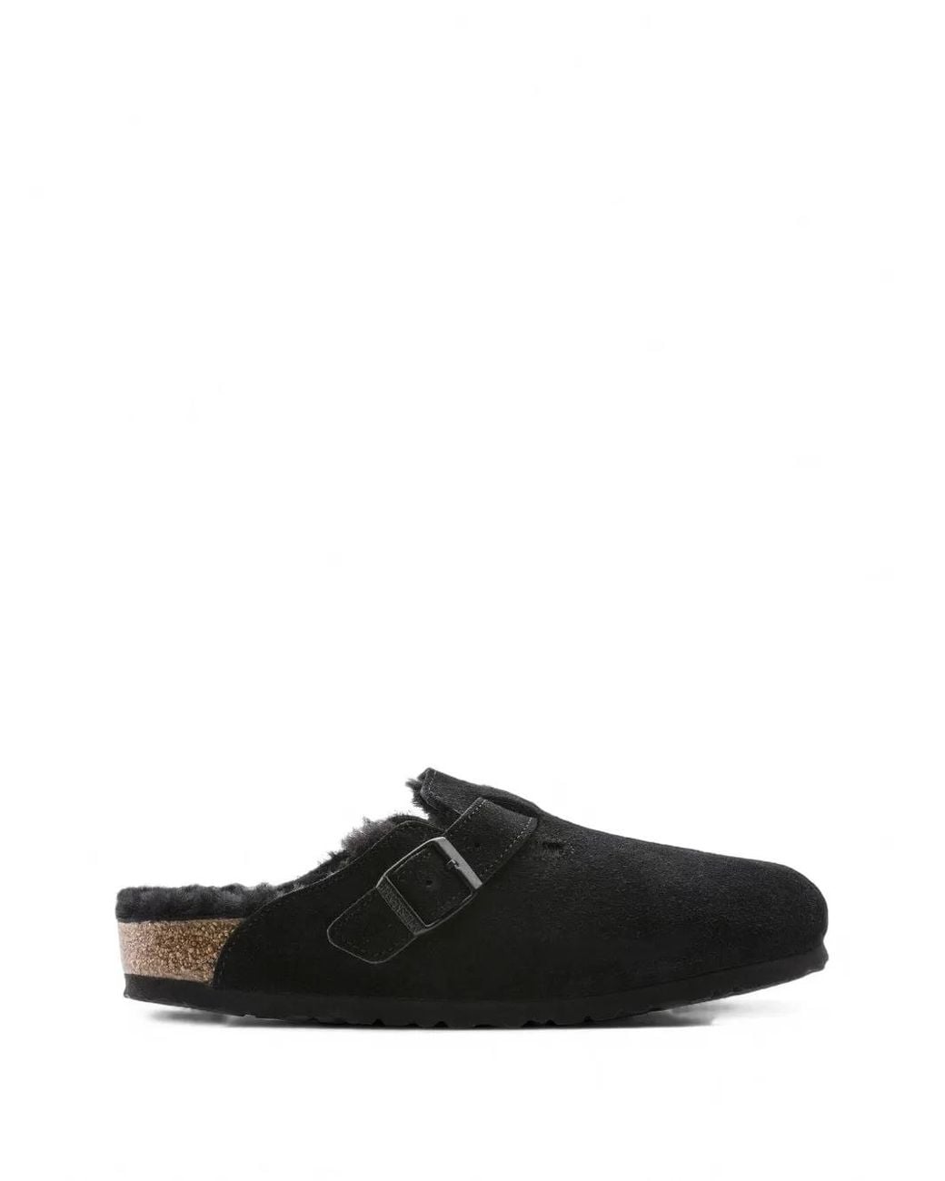 Birkenstock Black Boston Shearling Mules