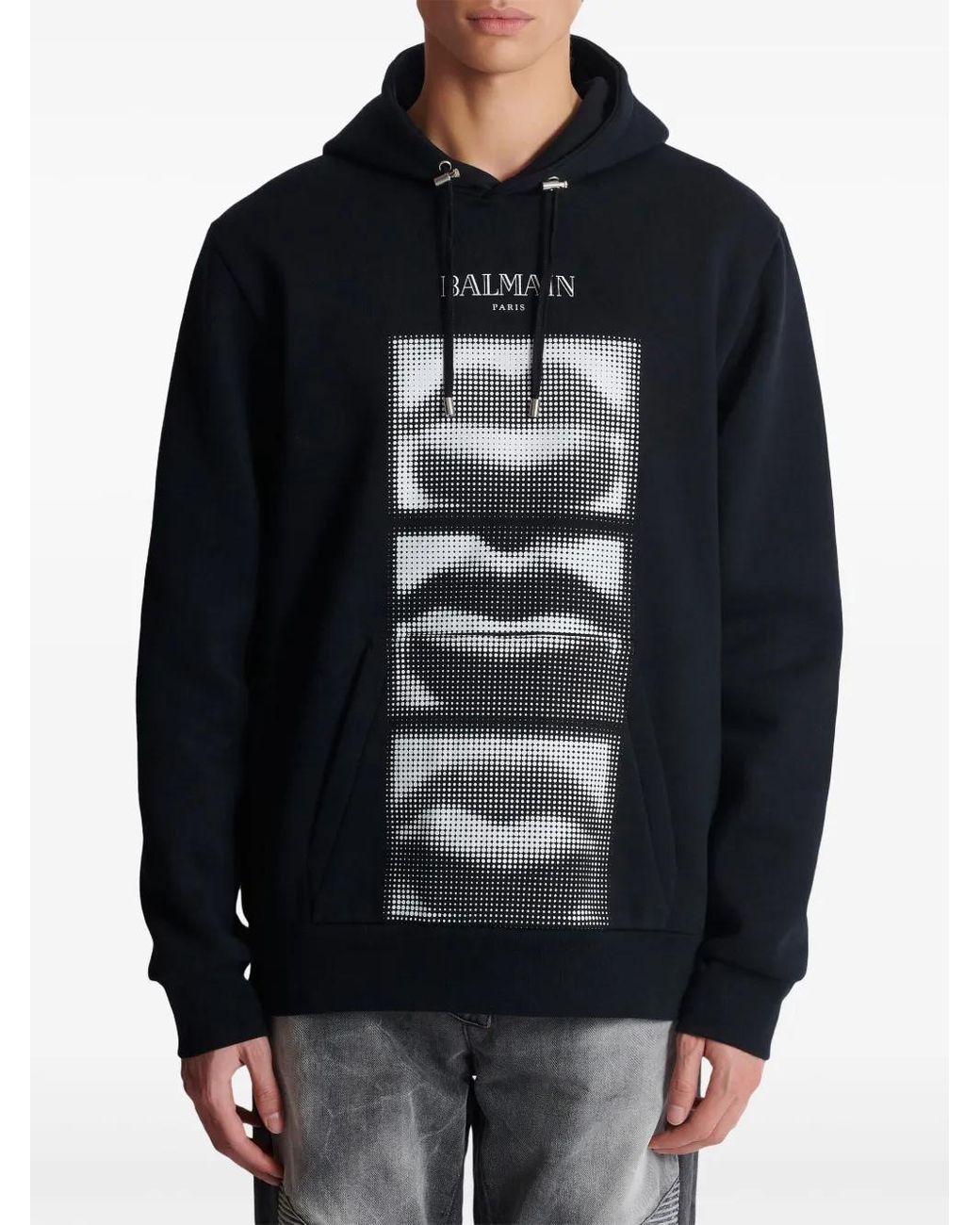 Balmain Black Hoodies for men