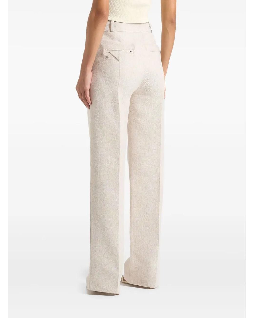 Manière De Voir Natural Julie Tailored Twin Pleat Trousers