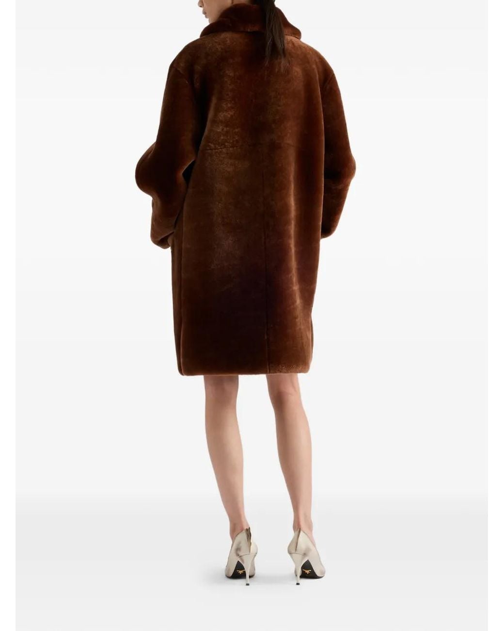 Prada Brown Shearling Coat