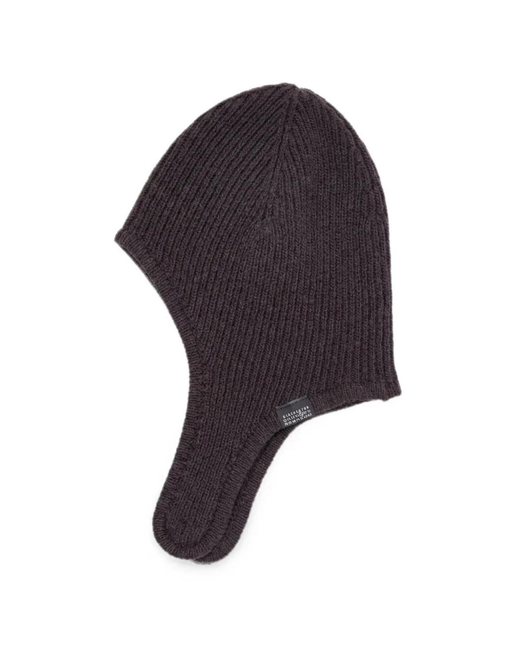 MM6 by Maison Margiela Blue Ribbed-Knit Beanie Hat