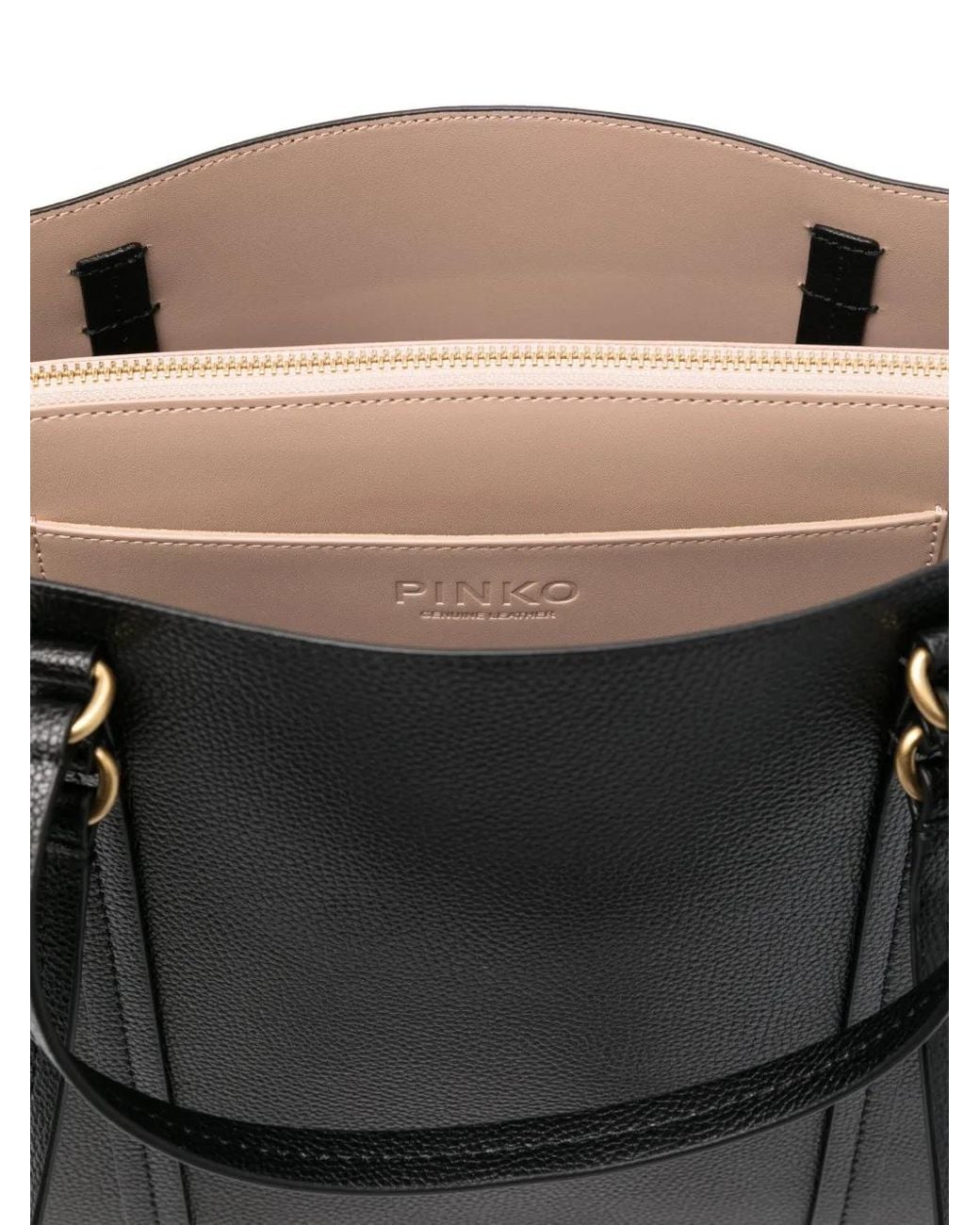 Pinko Black Elegant 100% Leather Bag