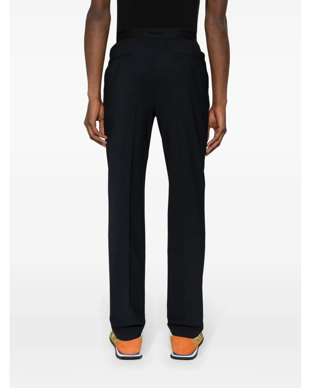 MSGM Pantalon Met Logo Tailleband in het Black voor heren