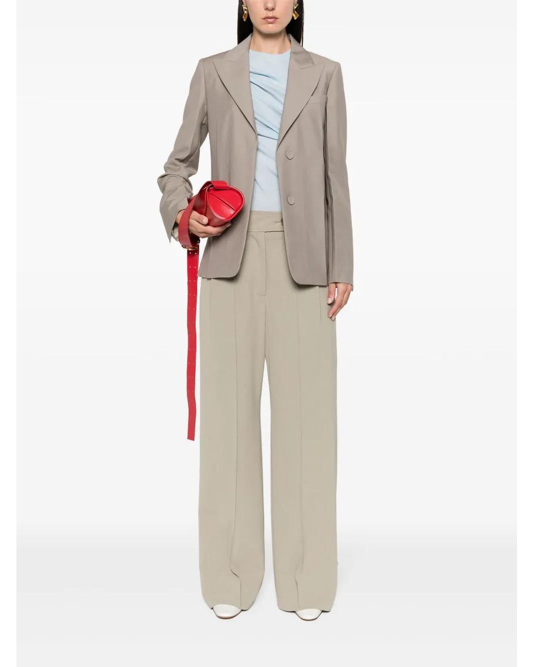 Fendi Gray Single-Breasted Blazer