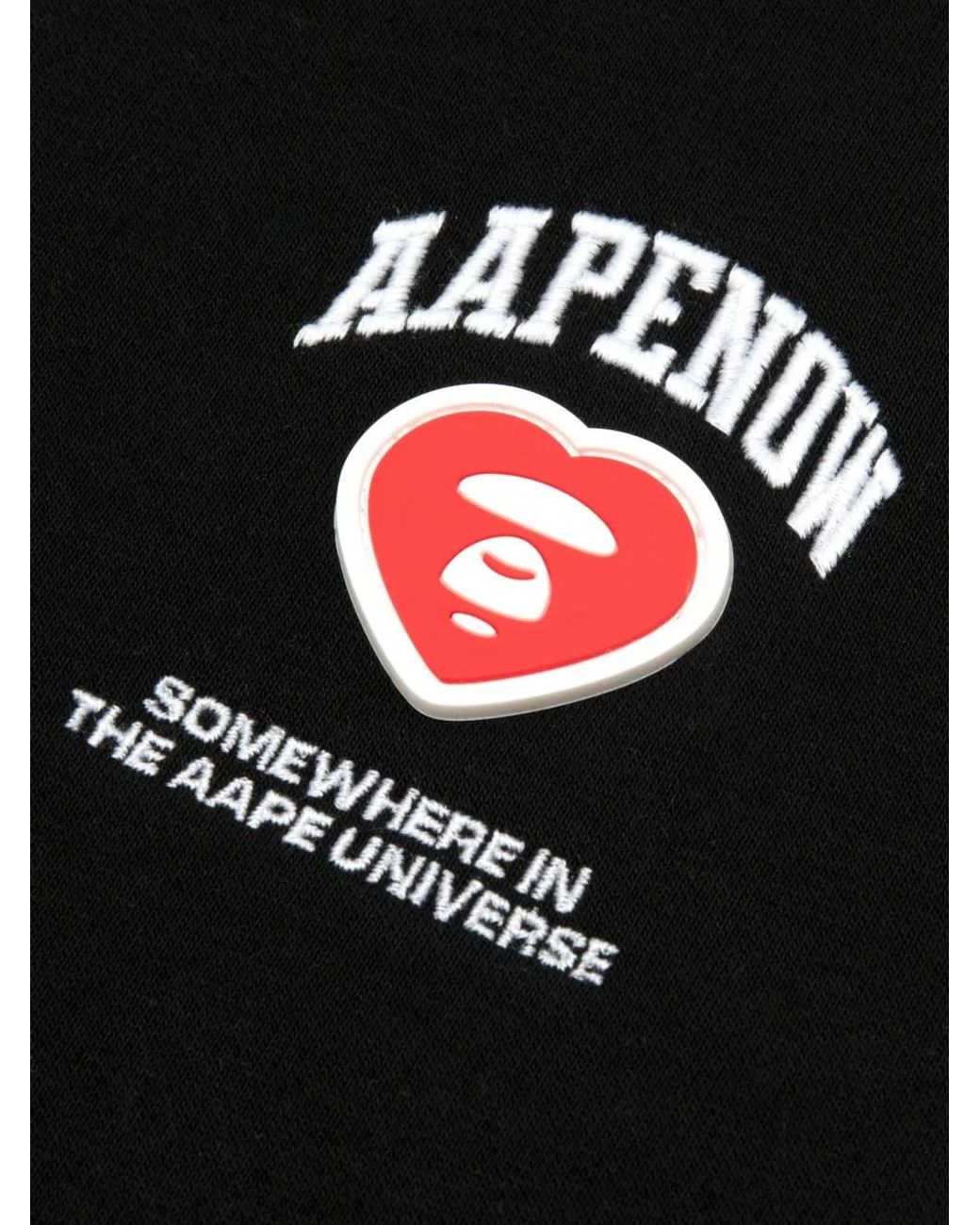 Aape By A Bathing Ape Black Heart-Patch Sweatshirt for men