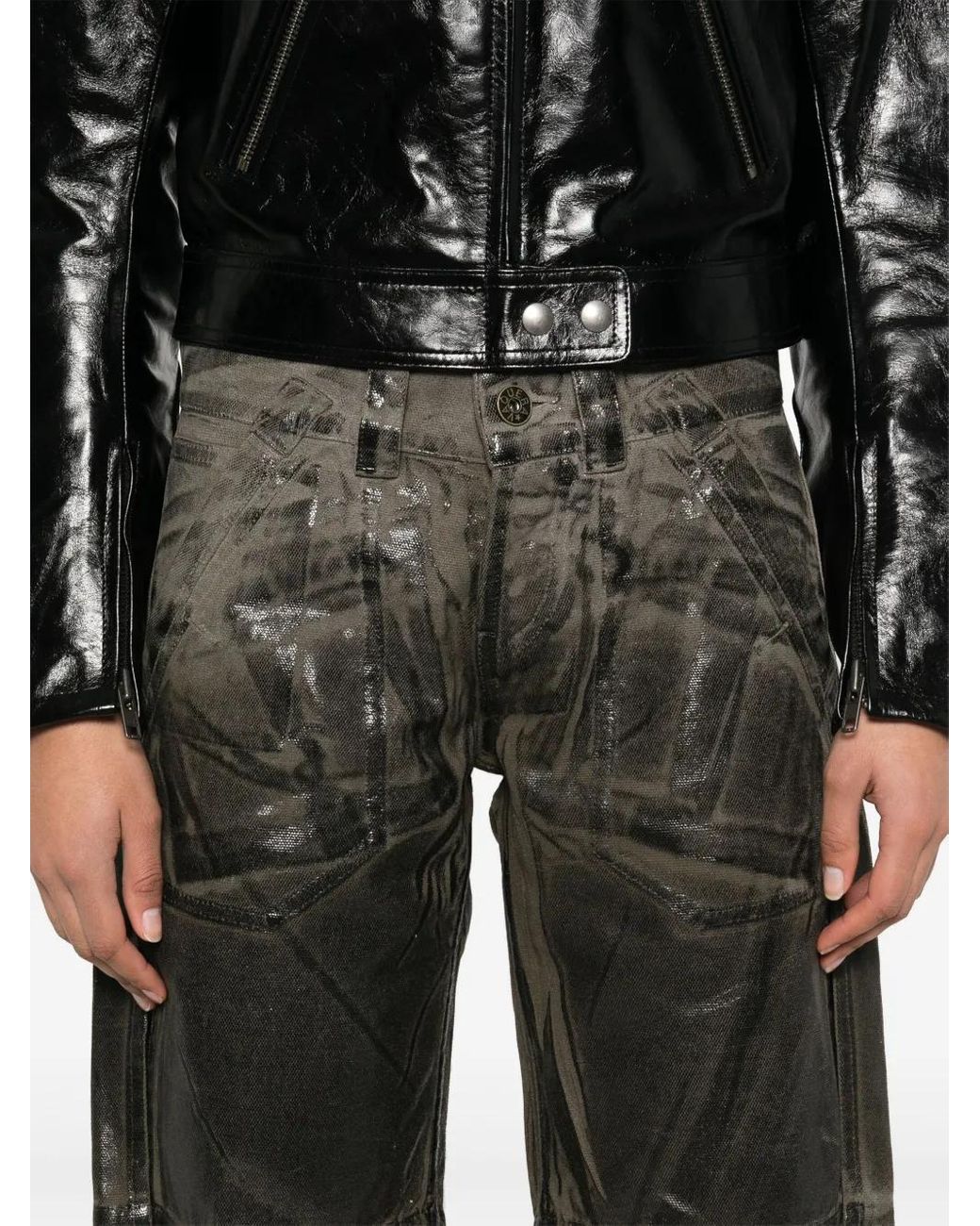VAQUERA Gray Coated Shorts