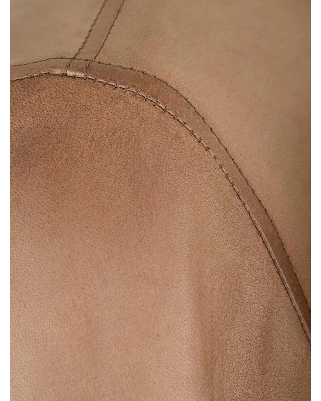 Al Duca D'aosta Brown Padded Zip-Up Leather Jacket for men