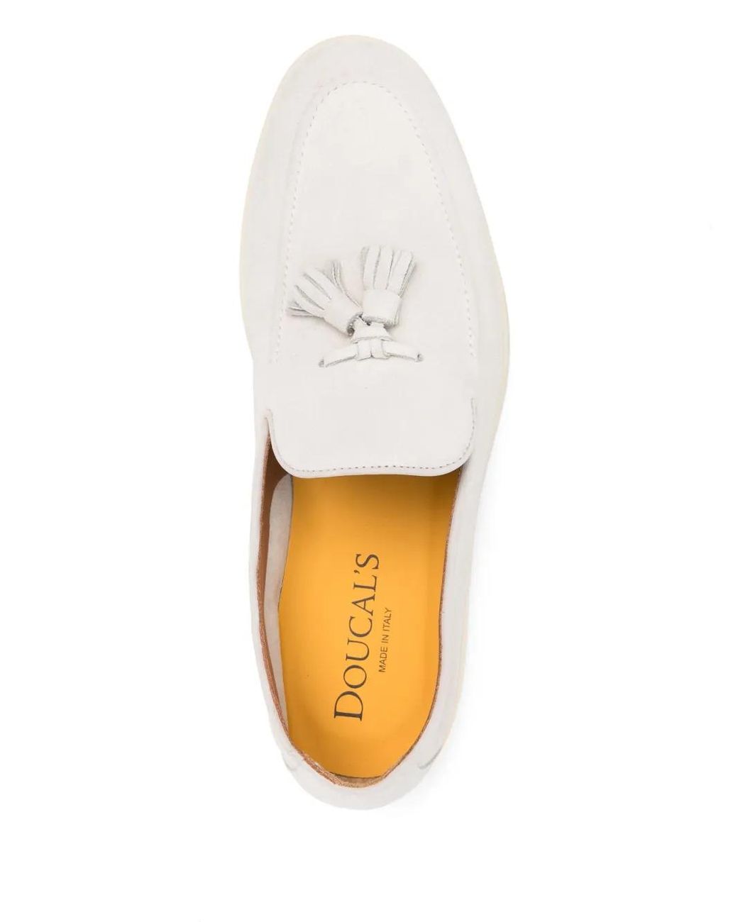 Doucal's White Tassel-Detail Loafers for men