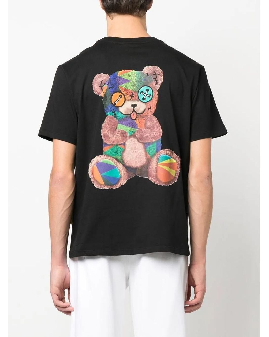 Barrow Black Teddy-Bear Motif Logo-Print T-Shirt