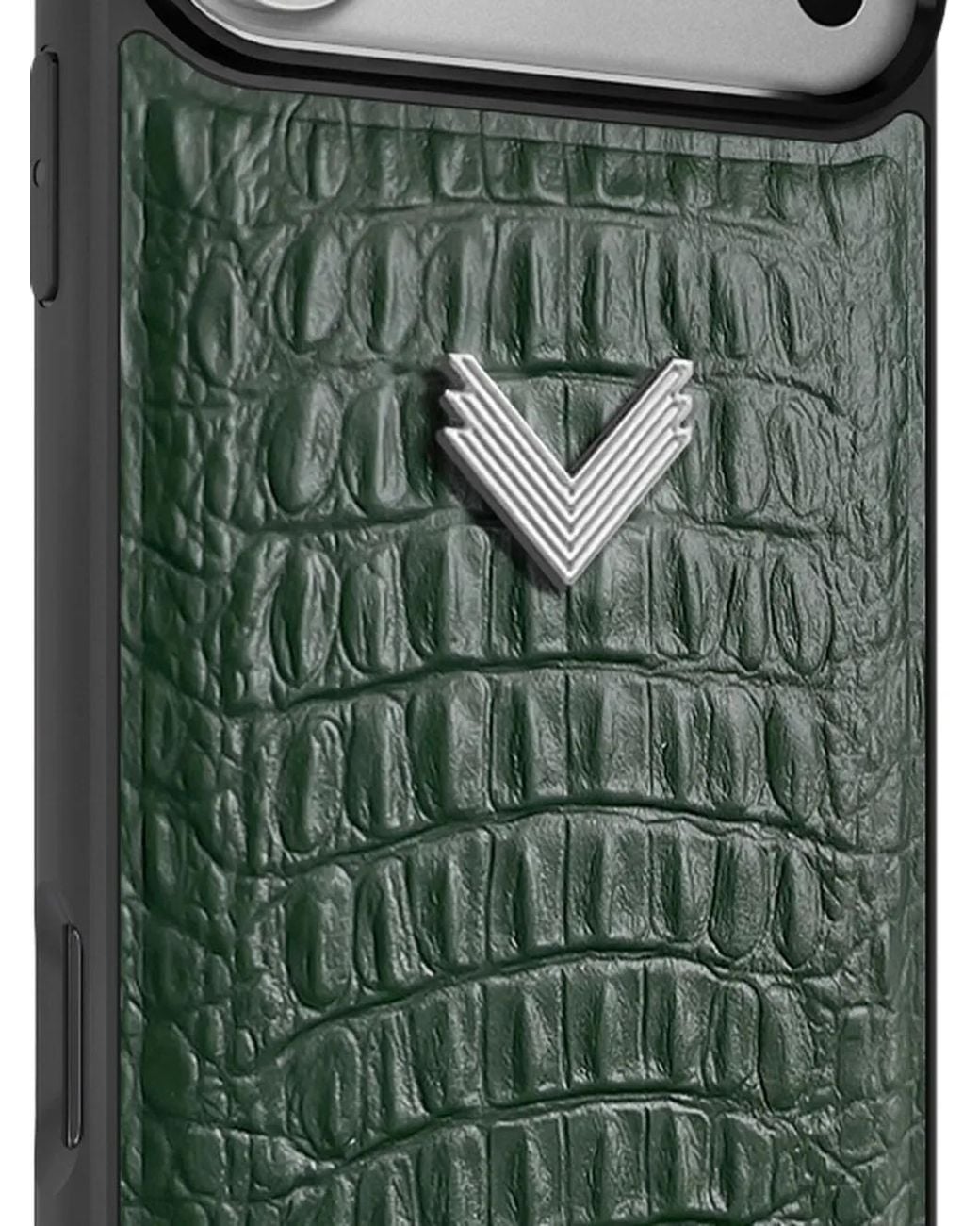 Velante Green Alligator-Effect Leather Phone Case