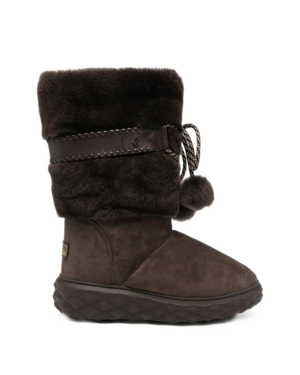 Jimmy Choo Black Cobi Shearling Knee-High Boots