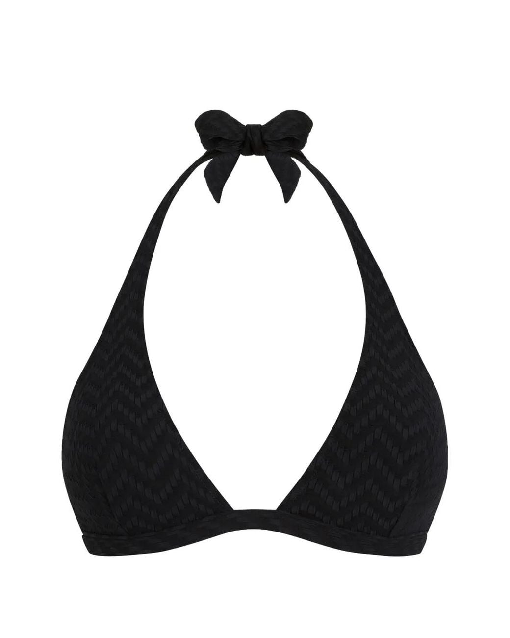 Vilebrequin Black Jacquard Chevron Bikini Top