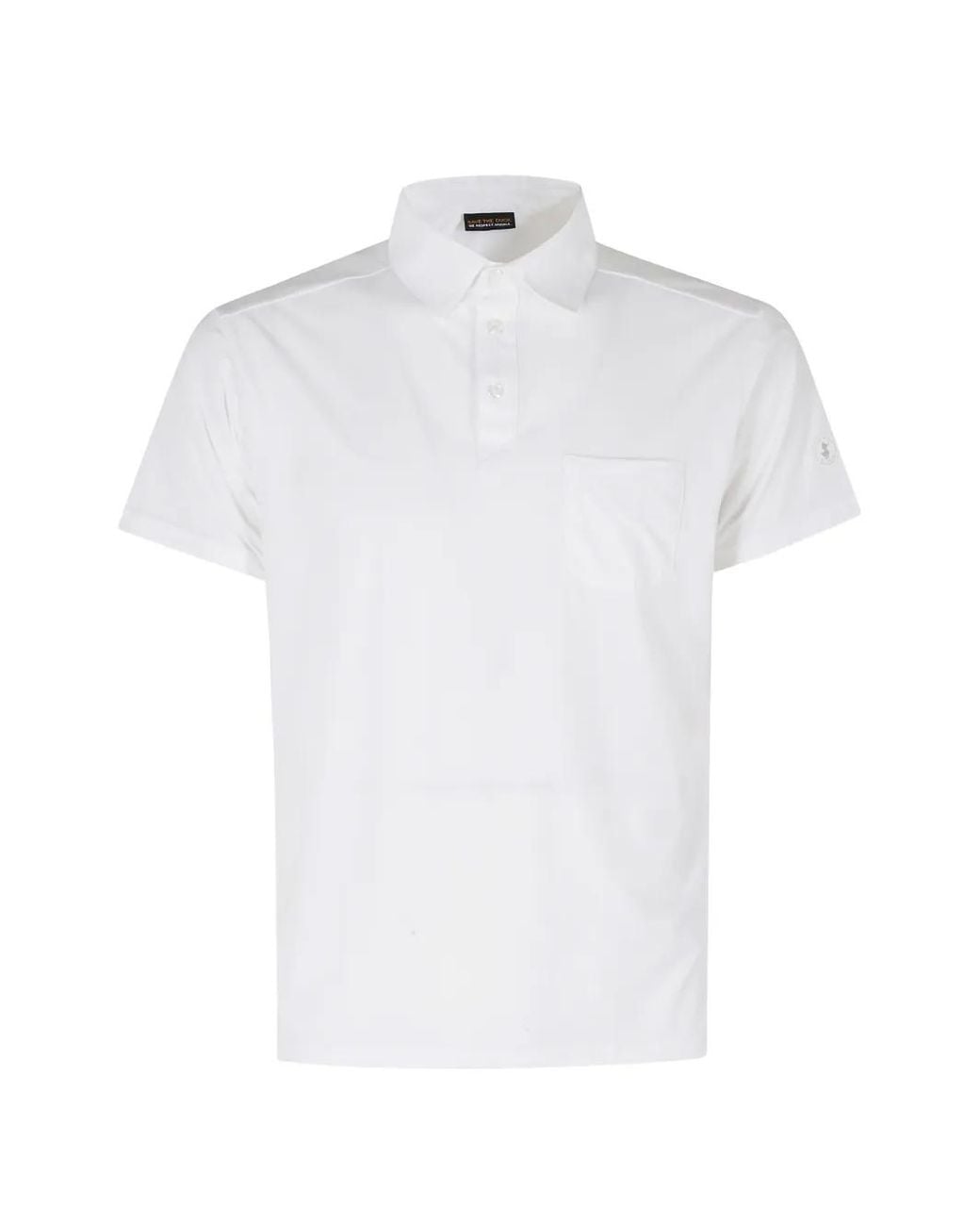 Save The Duck White Polo Jacob À Poche Poitrine for men