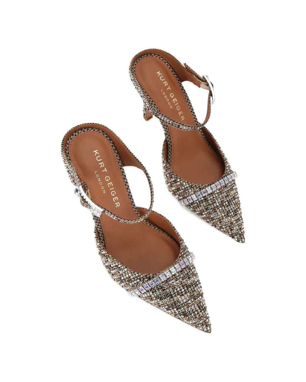 Kurt Geiger Metallic Strass Point Pumps