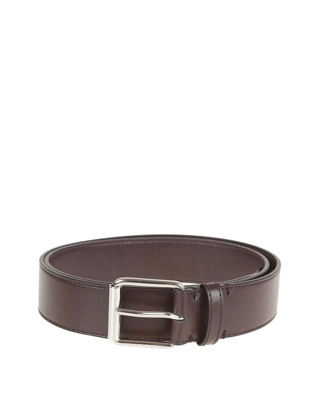 Stella McCartney Brown Stitch-Detail Belt