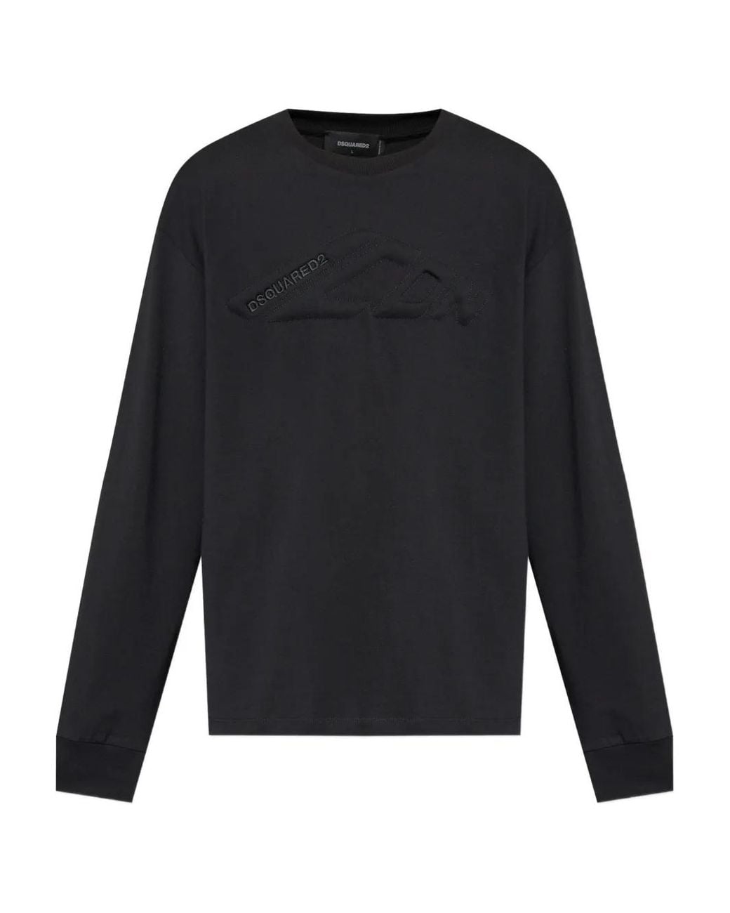 DSquared² Blue Logo-Embellished Long-Sleeve T-Shirt for men