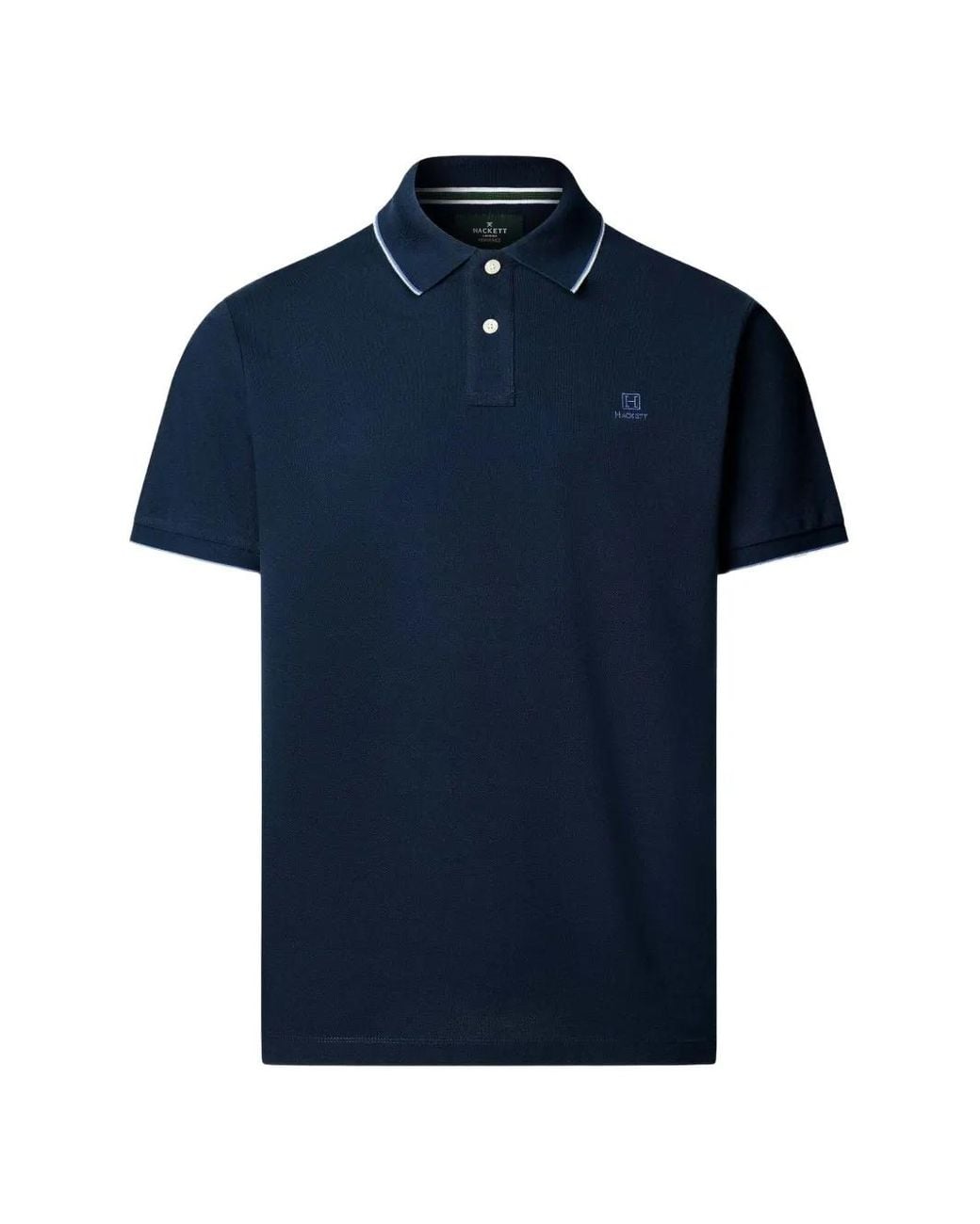 Hackett Blue Logo-Embroidered Polo Shirt for men
