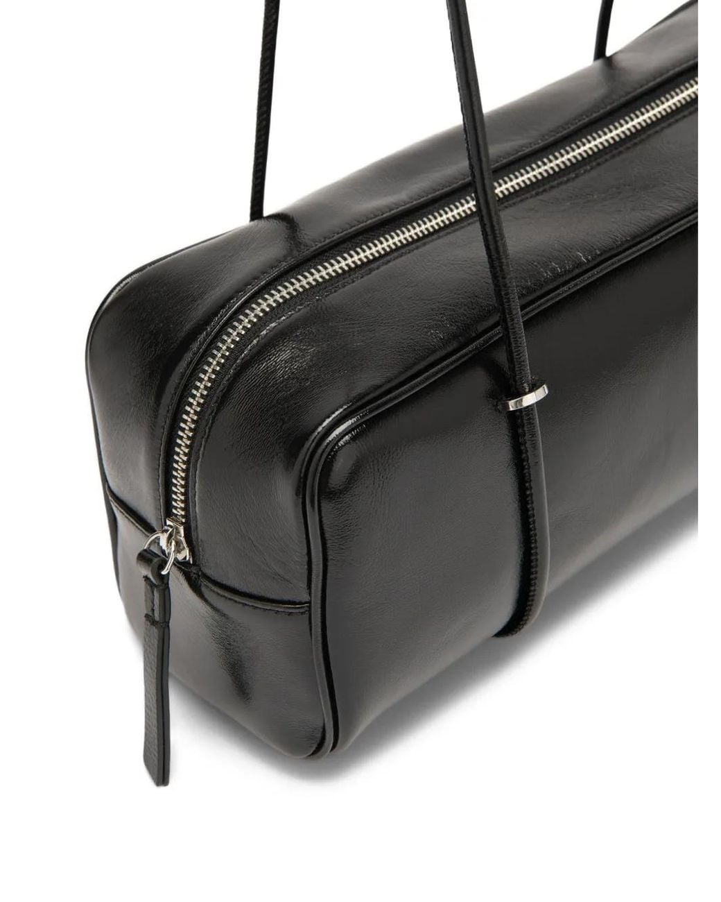 By Far Black Kimberly Leather Shoulder Bag