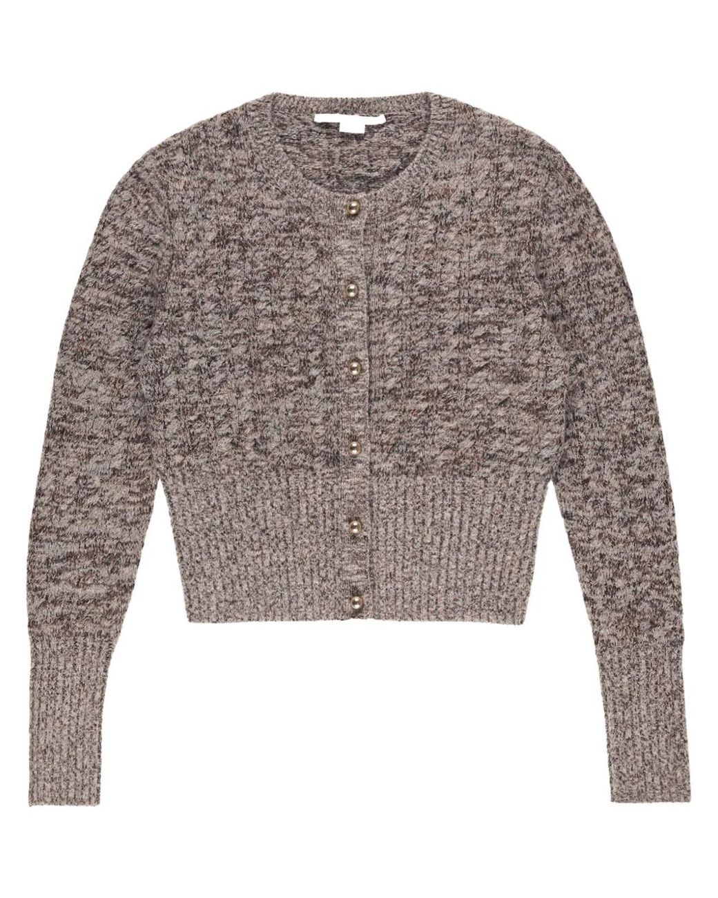 Stella McCartney Gray Crew-Neck Cardigan