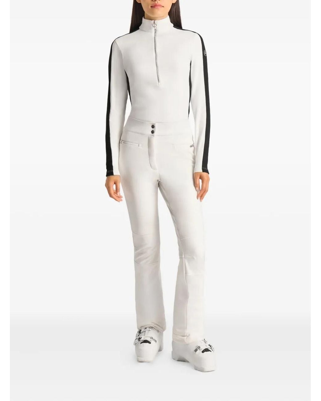 Fusalp White Half-Zip Panelled Ski Top