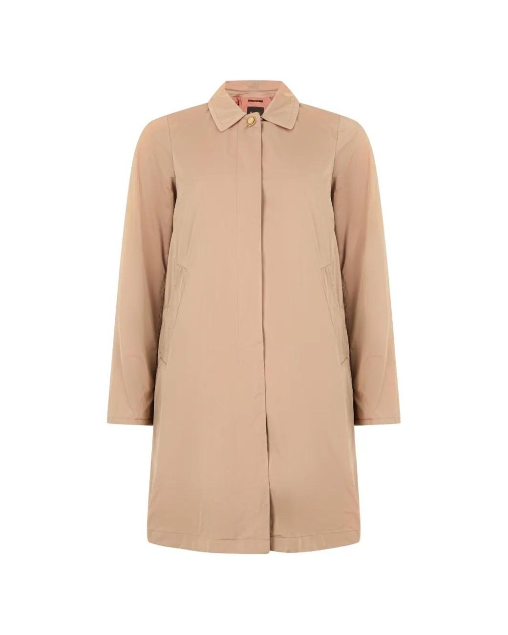 Moorer Natural Larinovvm Concealed-Fastening Shirt-Collar Coat
