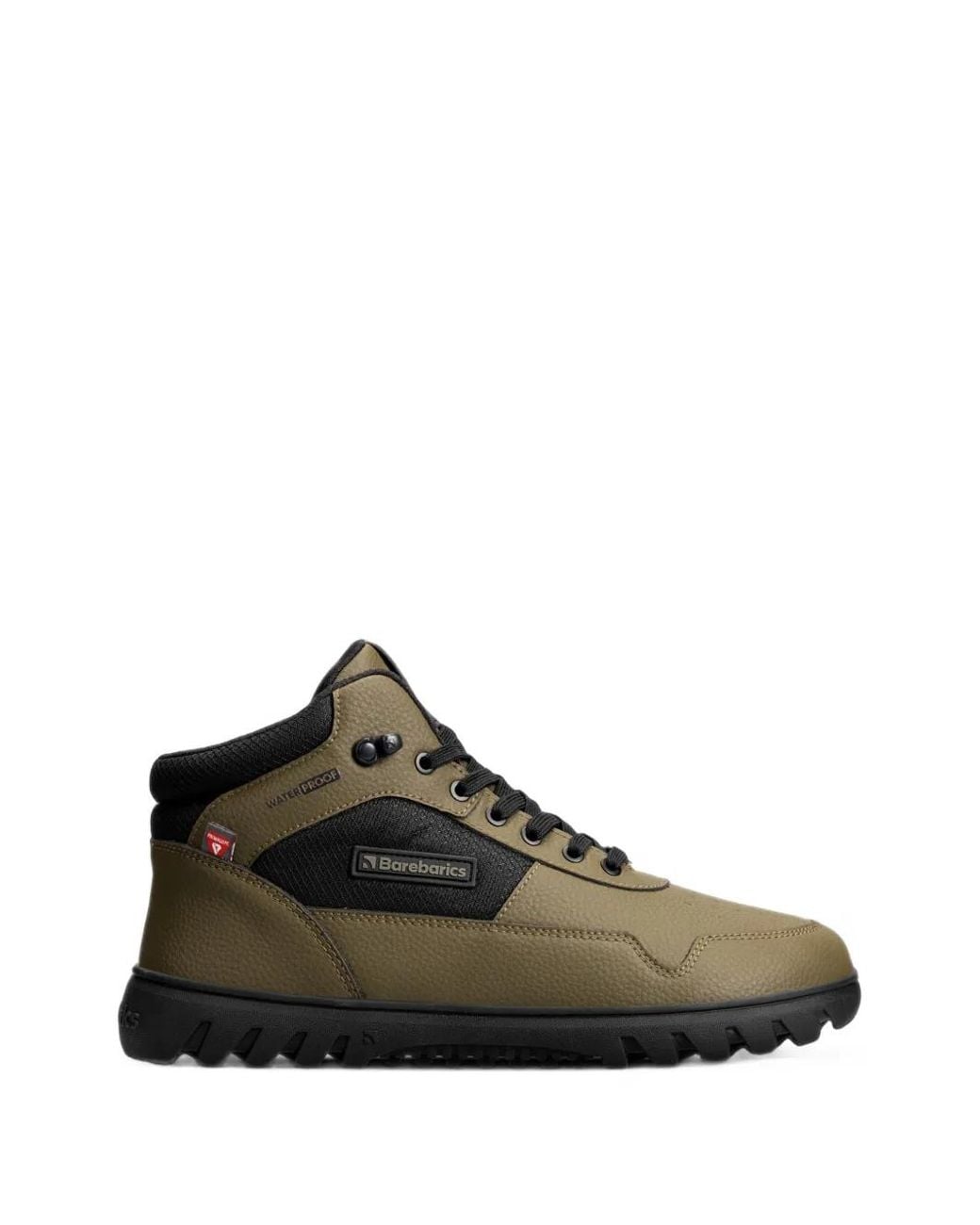 Barebarics Green High-Top Panelled Sneakers
