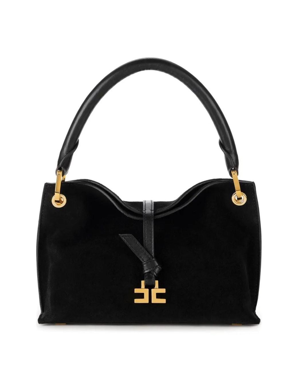 Elisabetta Franchi Black Small Boulevard Handbag