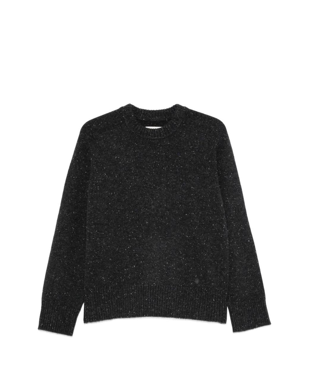 Loulou de Saison Black Pull En Maille Mouchetée De Cachemire