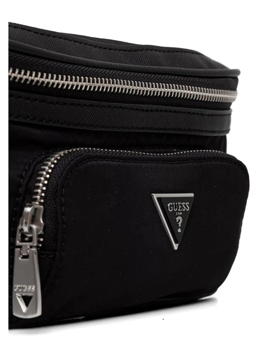 Guess Black Milano Logo Belt Bag for men