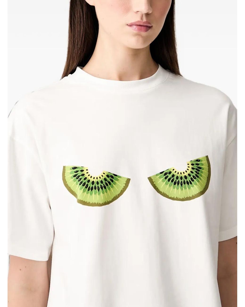 Never Fully Dressed White T-Shirt À Imprimé Graphique