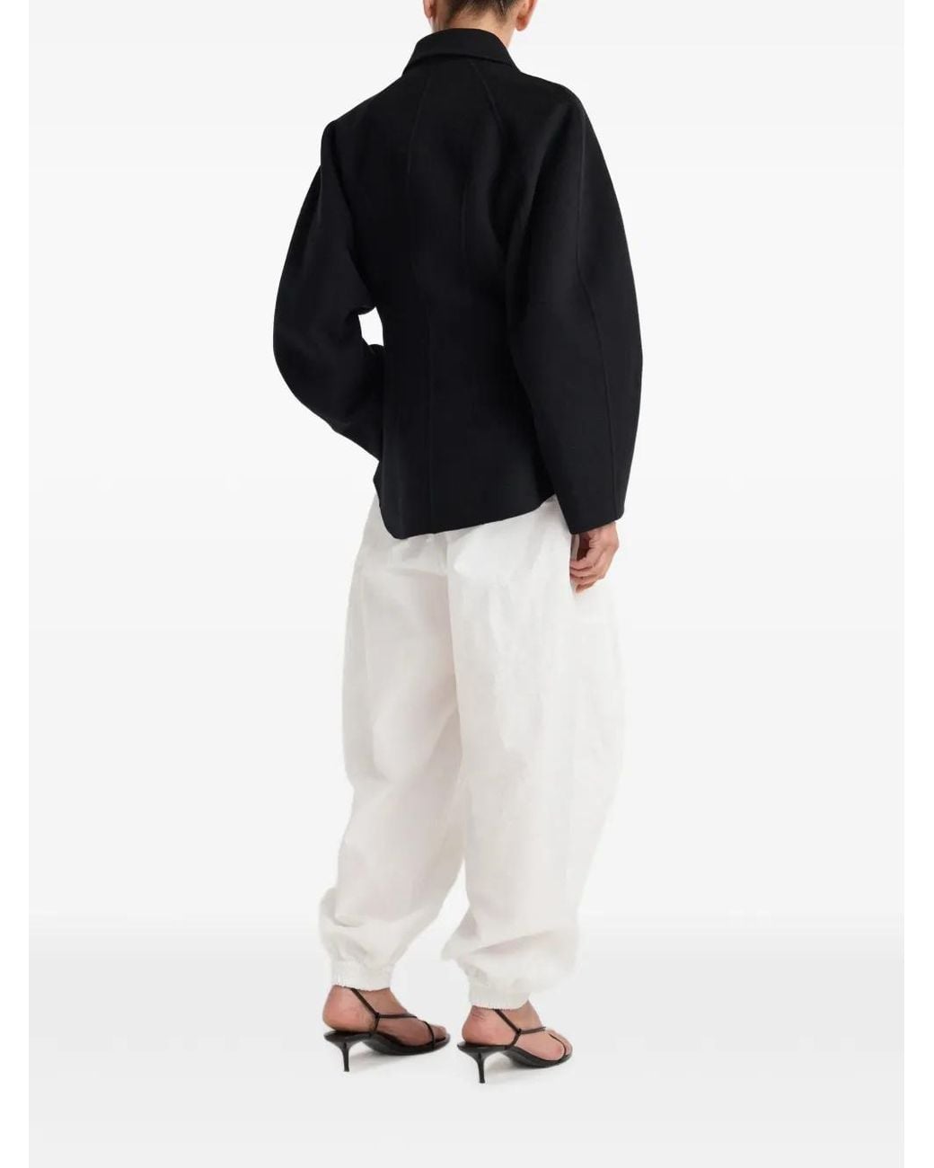 Rohe Black Button-Up Raglan-Sleeve Jacket