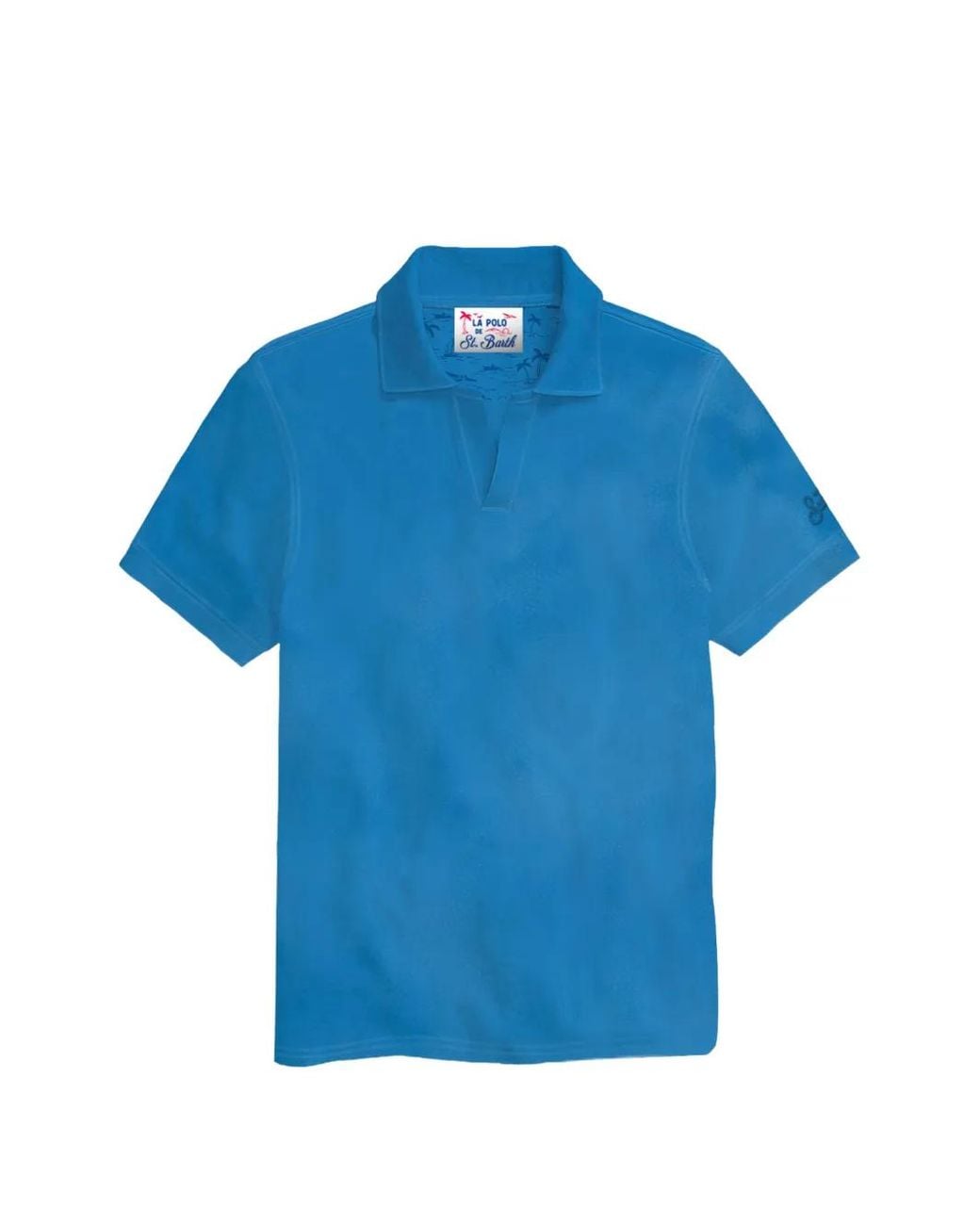 Mc2 Saint Barth Blue Charles Pique Polo T-Shirt for men