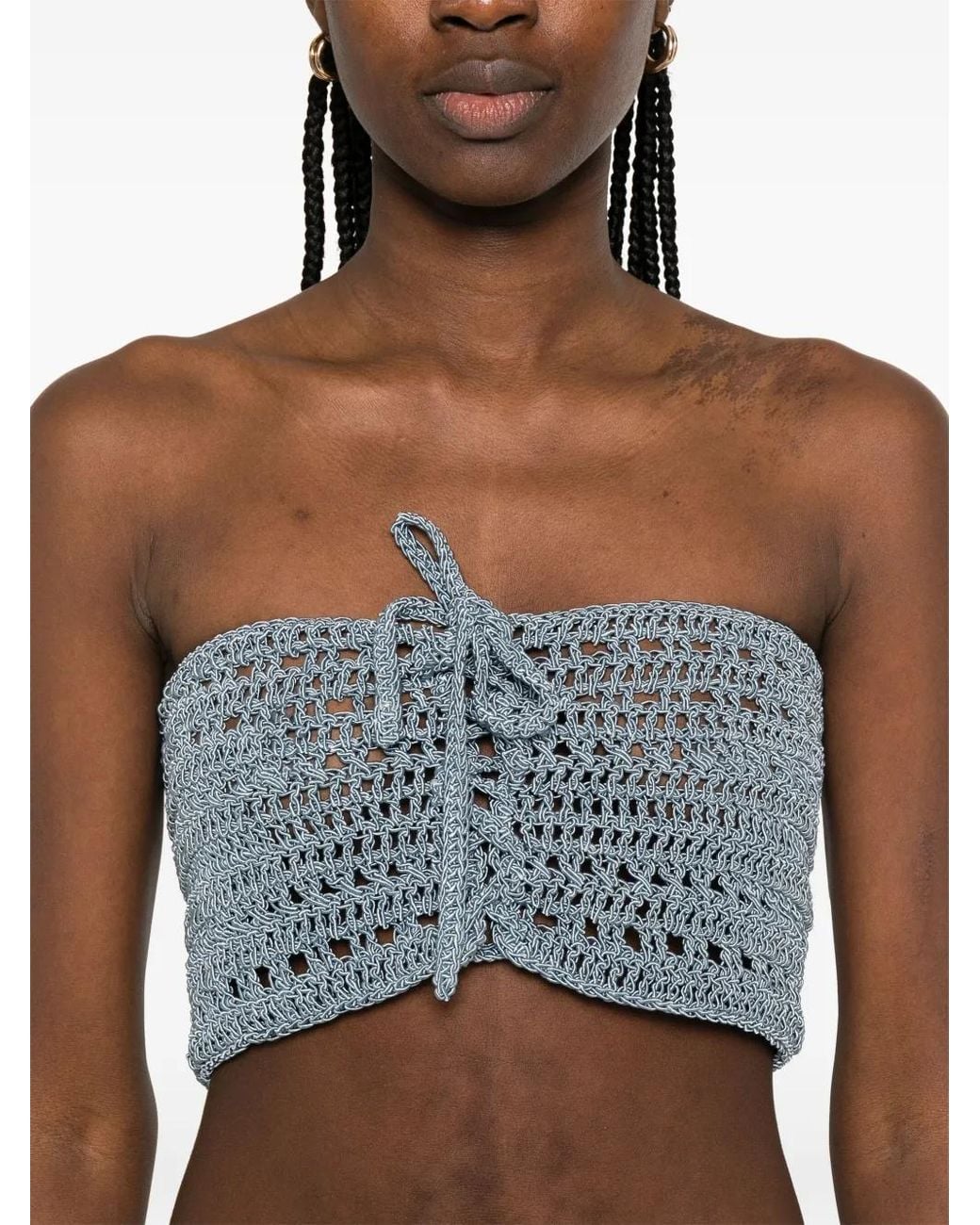 A.M.G Cropped Top in het Blue