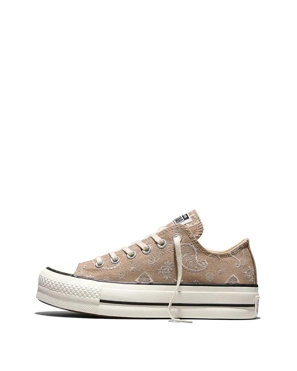 Converse White Chuck Taylor All Star Lift Paisley Trainers