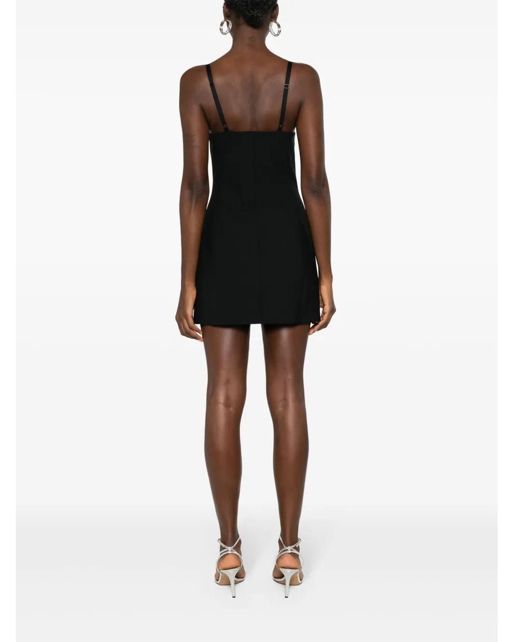 Nensi Dojaka Black Button-Up Mini Dress