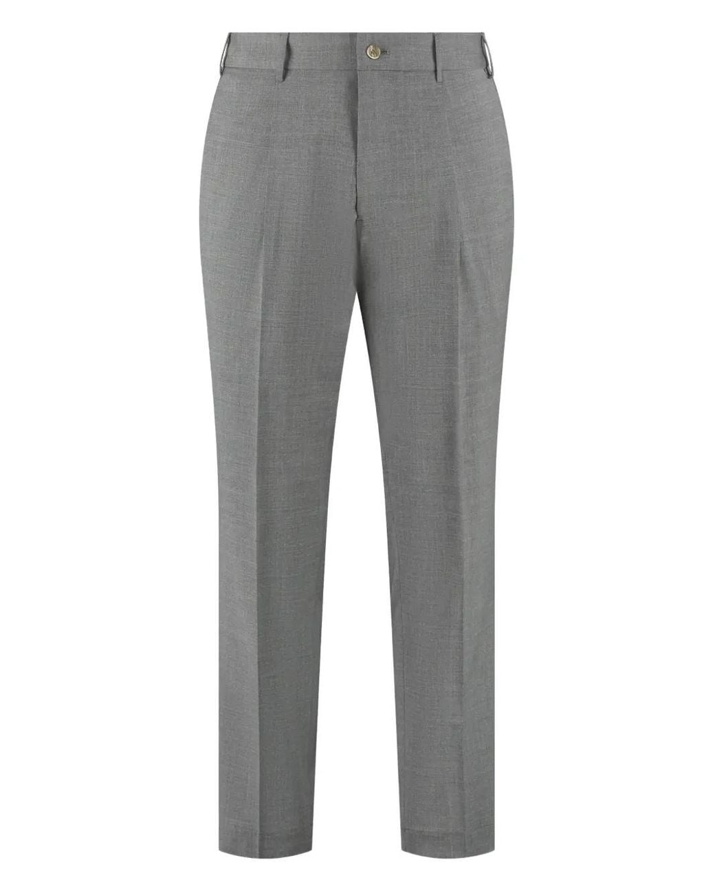 THE (Alphabet) Gray Elasticated Tailored Trousers for men