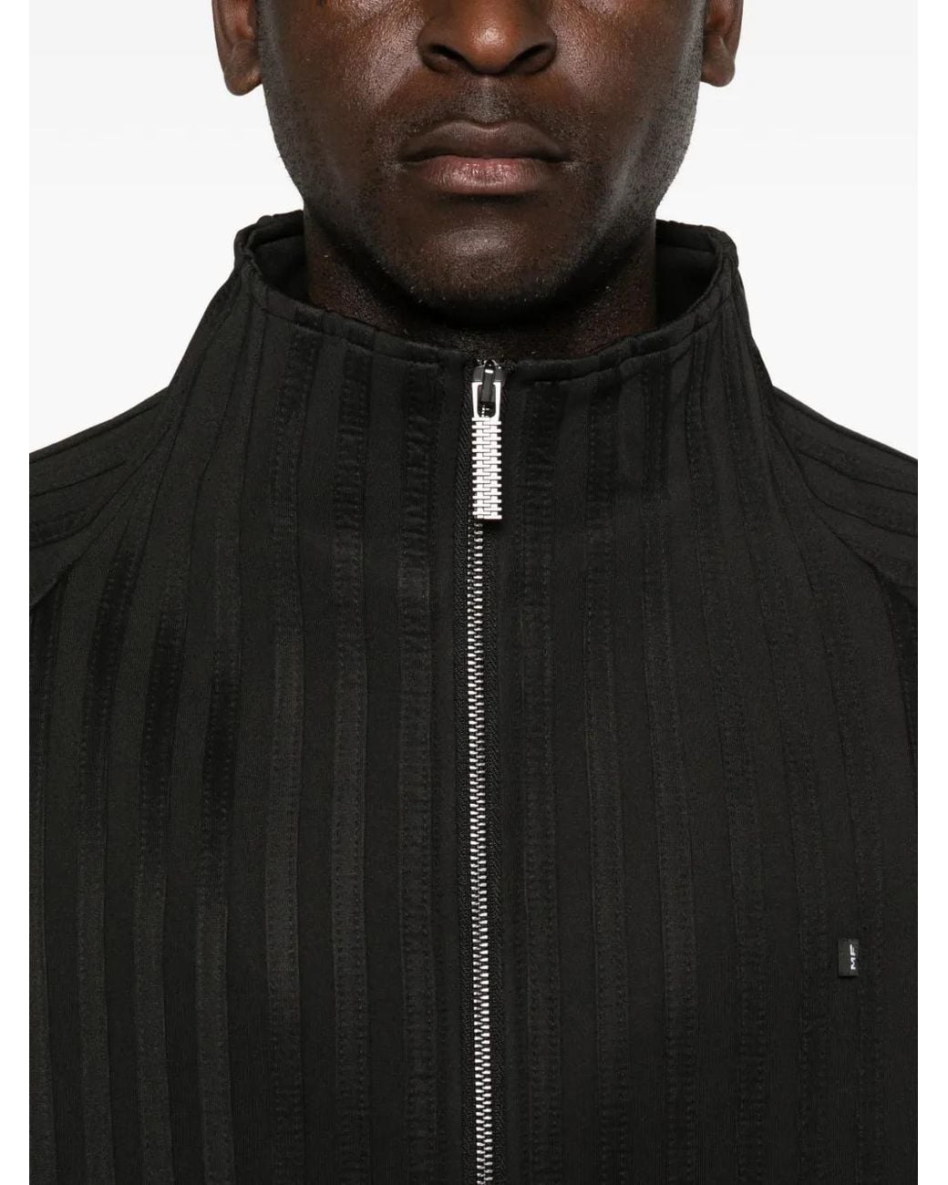Chaqueta A Rayas Con Cremallera MADFRENZY de hombre de color Black