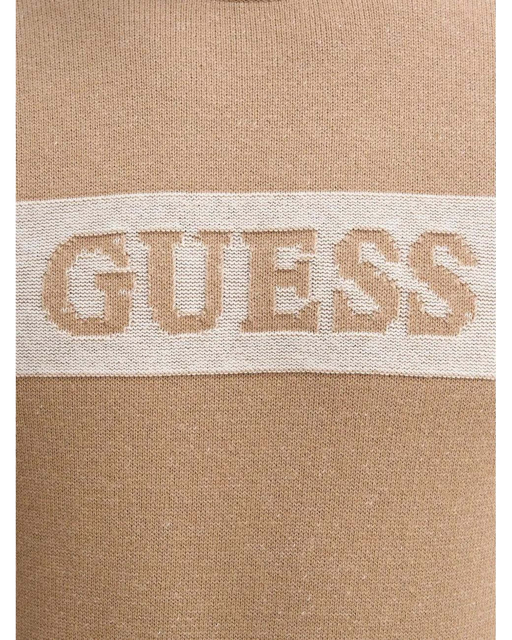 Guess Blue Logo-Detail Sweater for men