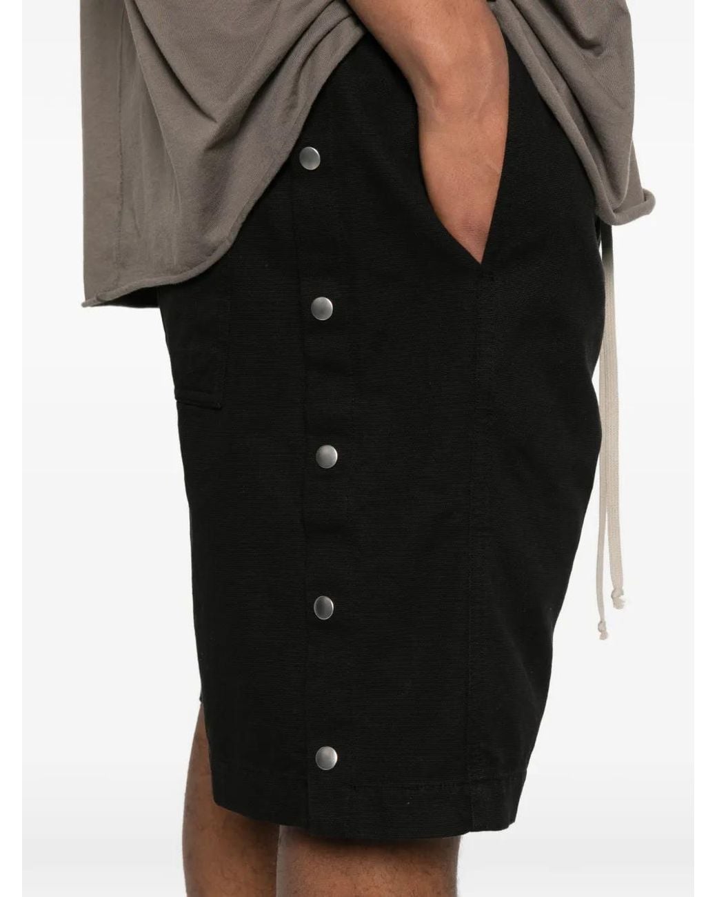 Bermudas Anchas Rick Owens de hombre de color Black