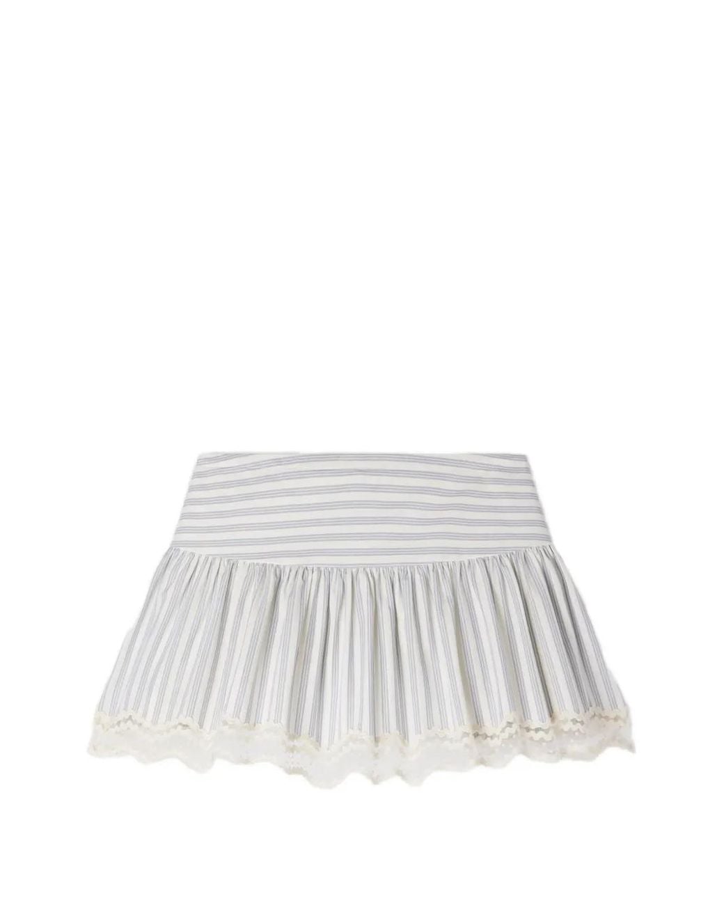 Sandro White Striped Cotton Skort
