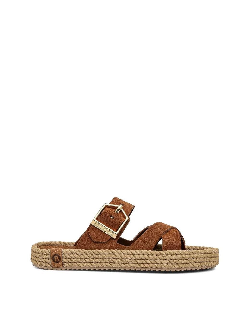 Bohonomad Brown Sevilla Buckle-Fastening Crossover-Strap Espadrilles
