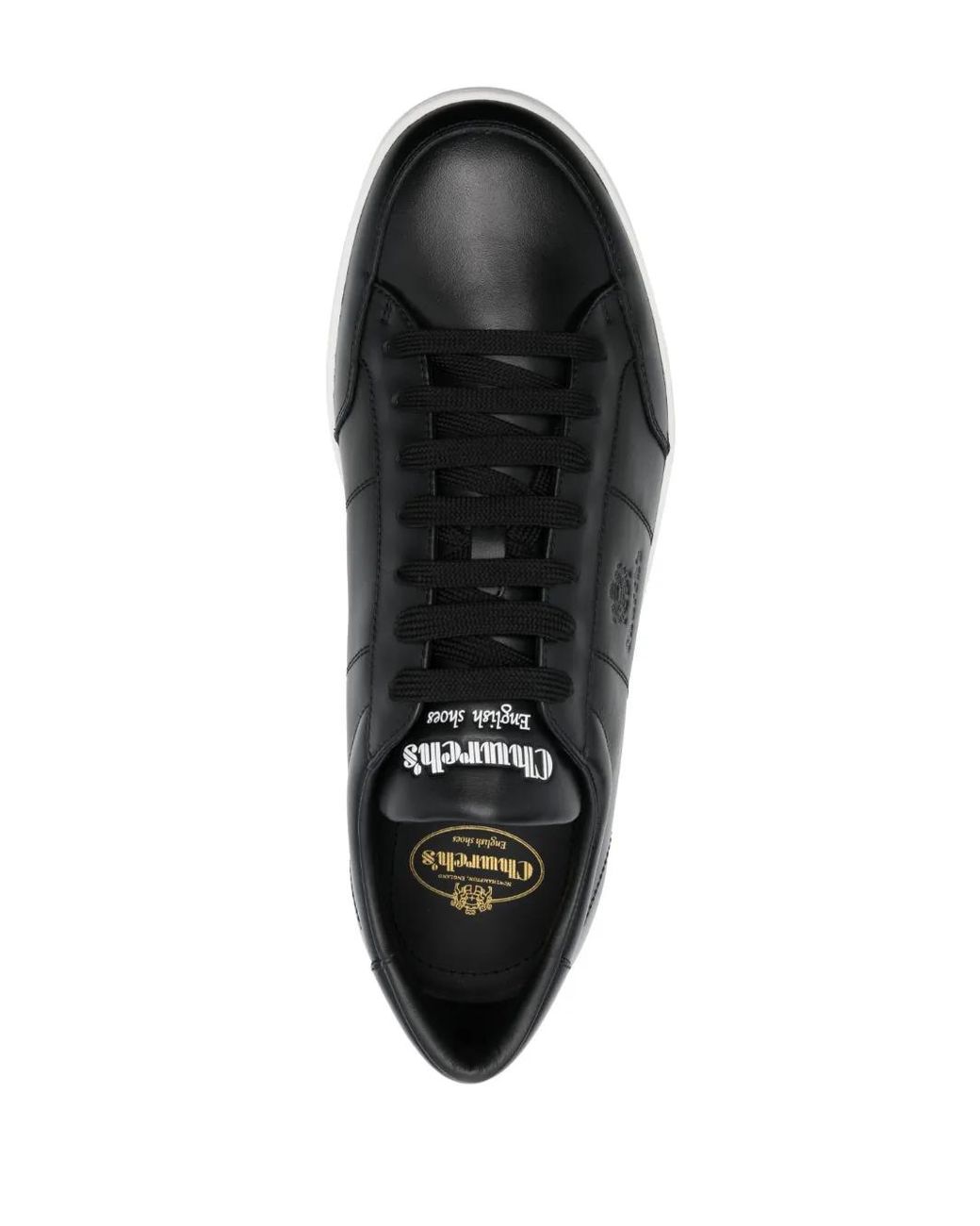 Church's Black Lancing Logo-Debossed Leather Sneakers for men